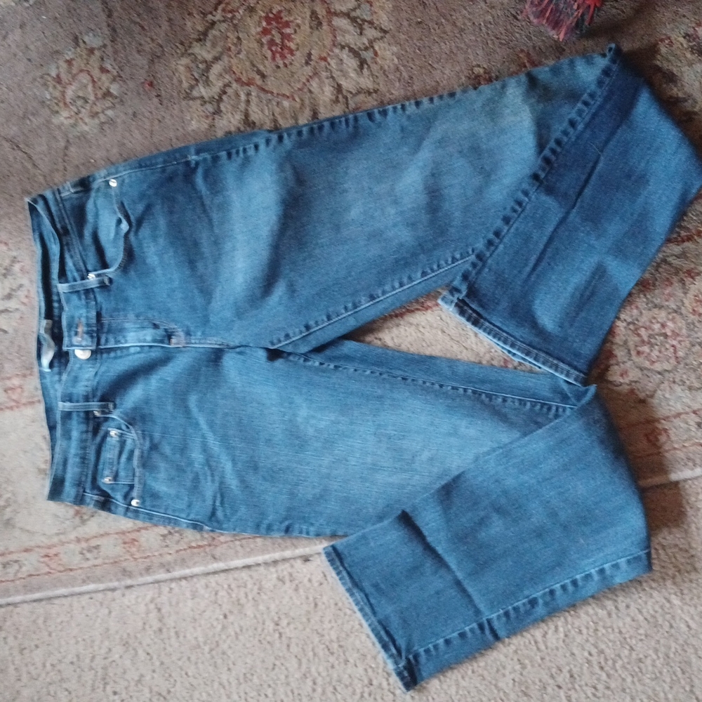 Levi's 505 4M W27 x L32 Womens Straight Medium Blue Leg Stretch 99% Cotton